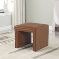 HomePop Contemporary Channel-Designed Ottoman