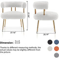 SEYNAR Contemporary Glam Upholstered Open-Back Accent Chair with Gold Legs