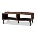 Baxton Studio Mid-Century Modern Brown Coffee Table