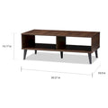 Baxton Studio Mid-Century Modern Brown Coffee Table