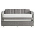 iNSPIRE Q Modern Chareau Glam Grey Velvet Daybed