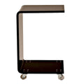 C-Shaped 100% Acrylic Accent Table for Indoor/Outdoor Use