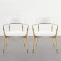 Set of 2 Mid-Century Solid Wood Accent Dining Chairs by Art Leon