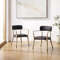 Set of 2 Mid-Century Solid Wood Accent Dining Chairs by Art Leon