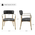 Set of 2 Mid-Century Solid Wood Accent Dining Chairs by Art Leon