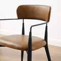 Set of 2 Mid-Century Solid Wood Accent Dining Chairs by Art Leon