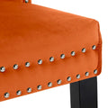 Set of 2 Grandview Tufted Upholstered Dining Chairs with Nailhead Trim and Ring Pull