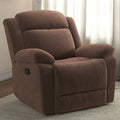Overstuffed Arm and Back Manual Recliner Chair