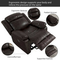 Overstuffed Arm and Back Manual Recliner Chair