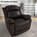 Overstuffed Arm and Back Manual Recliner Chair