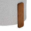 Finlay Contemporary Japandi Boucle Upholstered Wood Ottoman