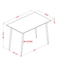 Counter Height Dining Table Set with 4 Chairs and Metal Frame