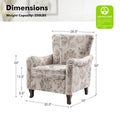 HULALA HOME Samouel Contemporary Floral Wingback Armchair