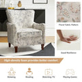 HULALA HOME Samouel Contemporary Floral Wingback Armchair