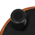 Adeco Modern Velvet Round Ottoman Footrest Stool with Padded Seat
