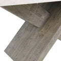 Modern Dining Table with Concrete Top and X Shape Base