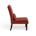 Porch & Den Vista Armless Chenille Accent Chair with Kidney Pillow