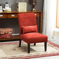 Porch & Den Vista Armless Chenille Accent Chair with Kidney Pillow