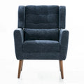 Cozy Mid-Century Reading Chair Upholstered in Chenille Fabric