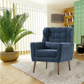 Cozy Mid-Century Reading Chair Upholstered in Chenille Fabric
