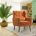 Cozy Mid-Century Reading Chair Upholstered in Chenille Fabric