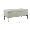 HomePop Metal-Leg Storage Bench
