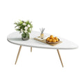 Unique Oval Coffee Table for Small Spaces - Dimensions: 22.2D x 42.5W x 17.1H