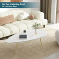 Unique Oval Coffee Table for Small Spaces - Dimensions: 22.2D x 42.5W x 17.1H