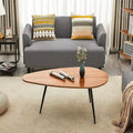 Unique Oval Coffee Table for Small Spaces - Dimensions: 22.2D x 42.5W x 17.1H