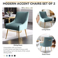 SEYNAR Set of 6 Modern Glam Boucle Velvet Dining or Vanity Chairs with Rear Handle
