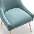 SEYNAR Set of 6 Modern Glam Boucle Velvet Dining or Vanity Chairs with Rear Handle