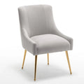 SEYNAR Set of 6 Modern Glam Boucle Velvet Dining or Vanity Chairs with Rear Handle