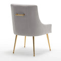 SEYNAR Set of 6 Modern Glam Boucle Velvet Dining or Vanity Chairs with Rear Handle