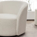 Set of 2 KINWELL 34-Inch Wide Upholstered Swivel Barrel Chairs