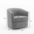 SEYNAR Contemporary Boucle Upholstered 360° Swivel Accent Chairs - Set of 2