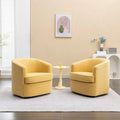 SEYNAR Contemporary Boucle Upholstered 360° Swivel Accent Chairs - Set of 2