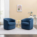 SEYNAR Contemporary Boucle Upholstered 360° Swivel Accent Chairs - Set of 2