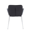 Set of 2 Silver Orchid Galotti Chrome Upholstered Dining Chairs