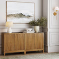 Jasper Contemporary Sideboard - Kitchen Storage Cabinet with Elegant Fluted Doors