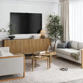 Jasper Contemporary Sideboard - Kitchen Storage Cabinet with Elegant Fluted Doors