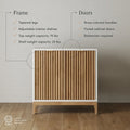 Jasper Contemporary Sideboard - Kitchen Storage Cabinet with Elegant Fluted Doors