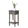 Khloe French Country Accent Table with Shelf and Drawer by Convenience Concepts