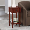 Khloe French Country Accent Table with Shelf and Drawer by Convenience Concepts