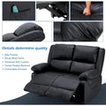 AECOJOY Dual Reclining Loveseat with Heat and Massage Features
