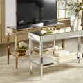 iNSPIRE Q Bold Camille Mirrored Console Table TV Stand with Drawer