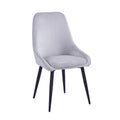 Porthos Home Set of 2 Fern Dining Chairs - Velvet Upholstery with Steel Legs
