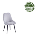 Porthos Home Set of 2 Fern Dining Chairs - Velvet Upholstery with Steel Legs