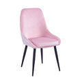 Porthos Home Set of 2 Fern Dining Chairs - Velvet Upholstery with Steel Legs