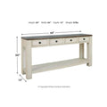 Signature Design by Ashley Bolanburg Rustic Farmhouse Sofa Table