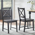 Set of 2 Solid Wood Crossback Dining Chairs by Simple Living